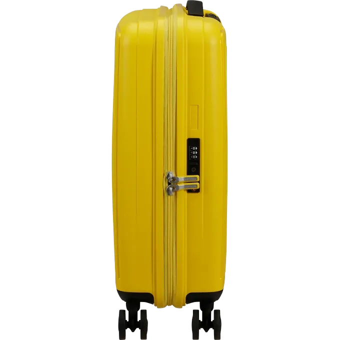 Maleta de cabina American Tourister, vista principal, carcasa rígida, ruedas 360° y diseño resistente