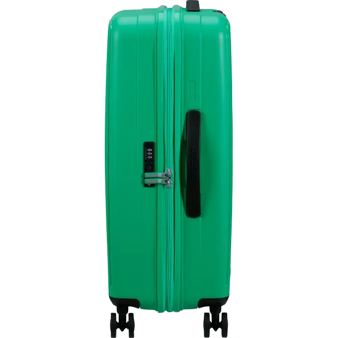 Maleta mediana American Tourister, vista principal, carcasa rígida, ruedas 360° y diseño resistente