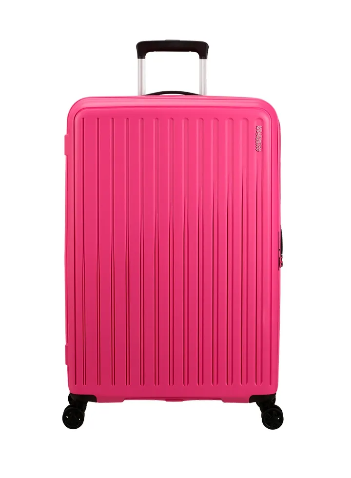 Maleta grande American Tourister, vista principal, carcasa rígida, ruedas 360° y diseño resistente