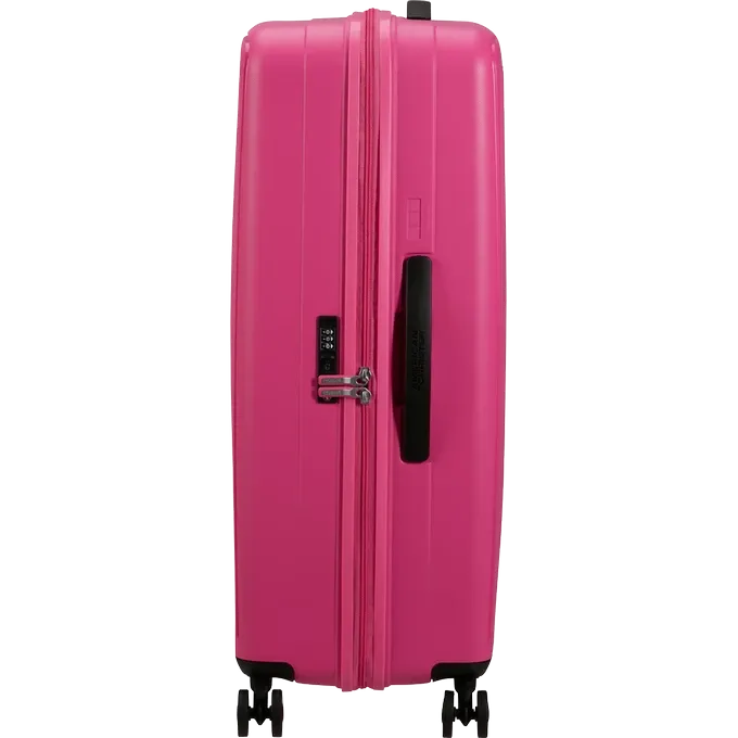 Maleta grande American Tourister, vista principal, carcasa rígida, ruedas 360° y diseño resistente