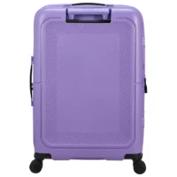 Maleta mediana Dashpop American Tourister, detalle del cierre, cierre TSA integrado y estructura segura