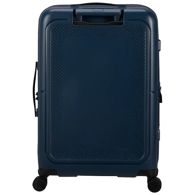 Maleta grande Dashpop American Tourister, detalle del cierre, cierre TSA integrado y estructura segura