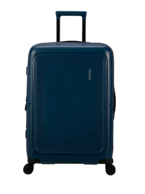 Maleta grande Dashpop American Tourister, detalle del cierre, cierre TSA integrado y estructura segura