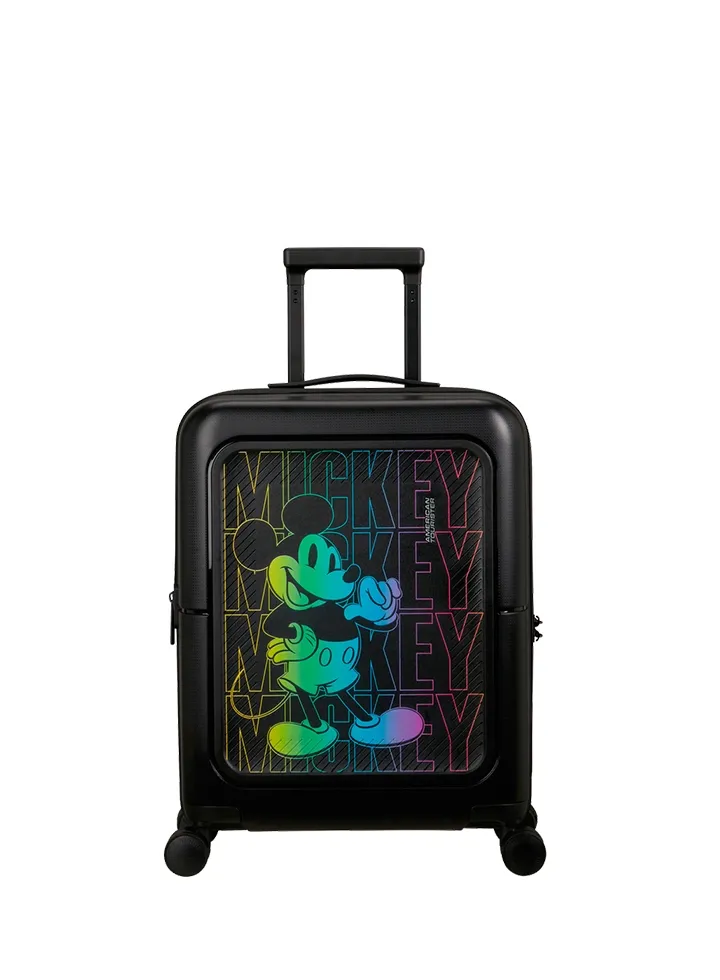 Maleta de cabina Dashpop American Tourister, detalle del cierre, cierre TSA integrado y estructura segura