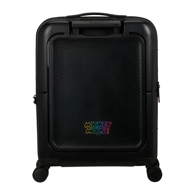 Maleta de cabina Dashpop American Tourister, detalle del cierre, cierre TSA integrado y estructura segura