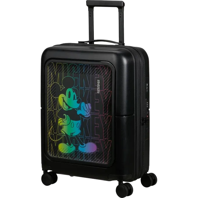 Maleta de cabina Dashpop American Tourister, detalle del cierre, cierre TSA integrado y estructura segura