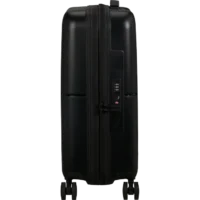 Maleta de cabina Dashpop American Tourister, detalle del cierre, cierre TSA integrado y estructura segura