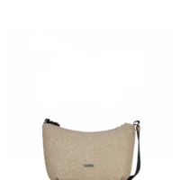 bolso bandolera Babau Jazz en acabado Taupe, vista frontal para uso diario