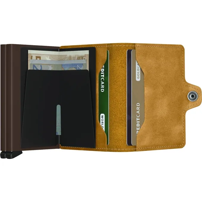 Tarjetero metálico Secrid tarjetero__t_wallet_barcelona_ocre_3 con diseño compacto