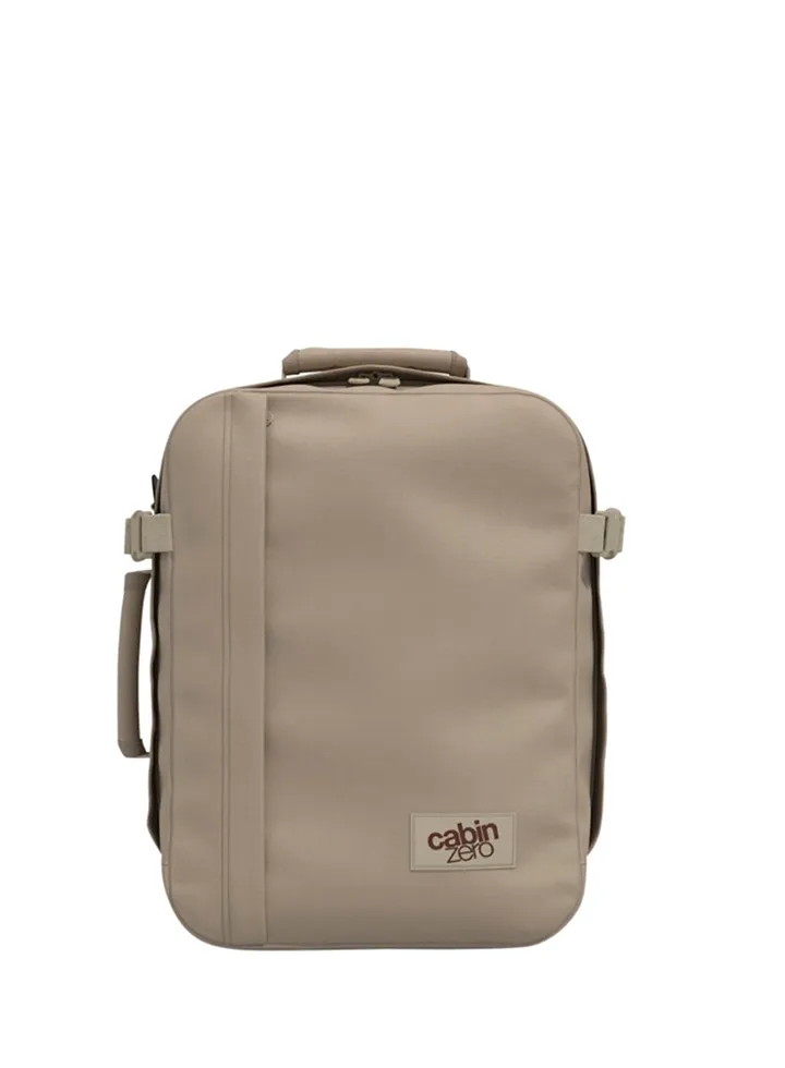 Mochila CabinZero Classic Tech 28L Zen Garden, vista de producto para viaje y cabina