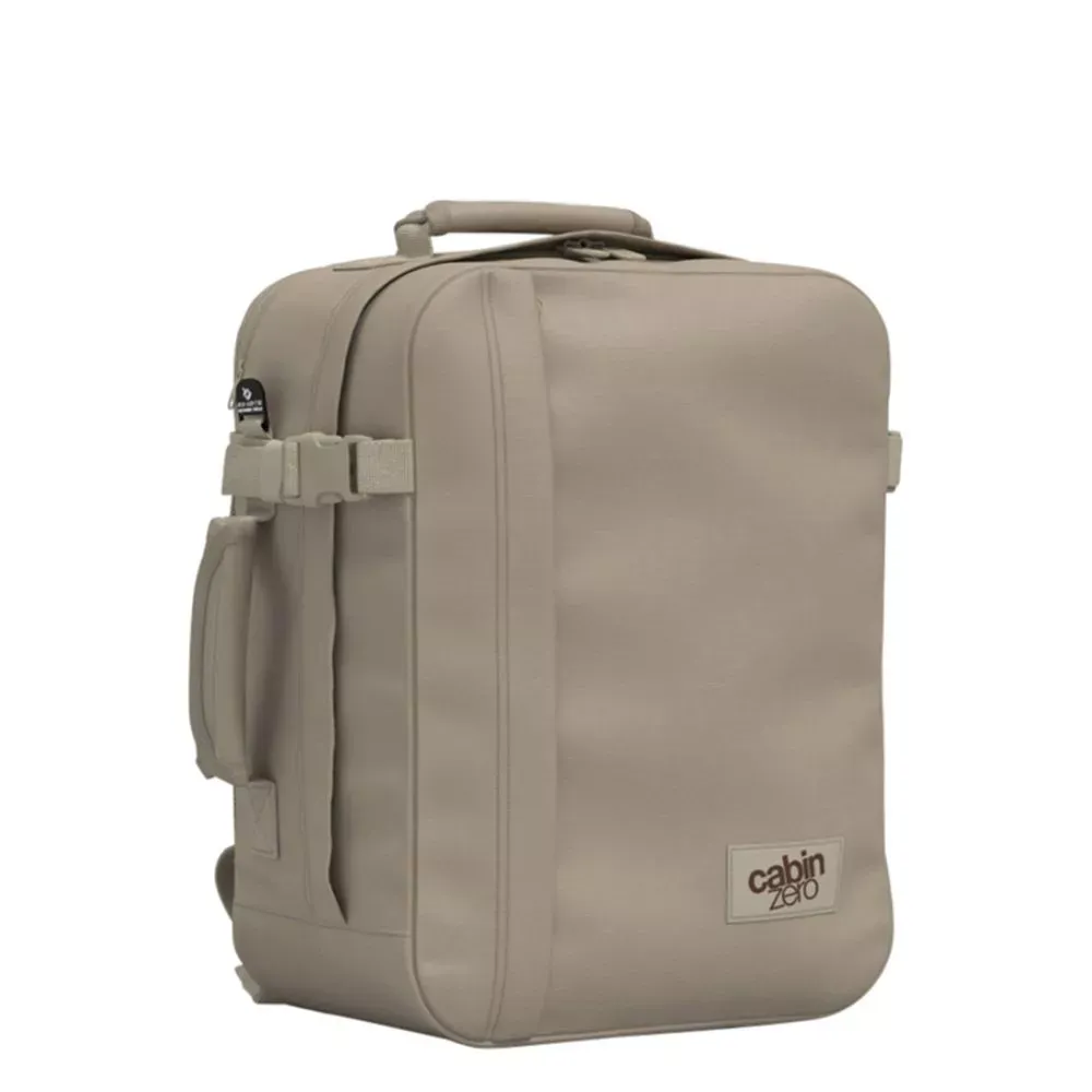 Mochila CabinZero Classic Tech 28L, vista de producto para viaje y cabina