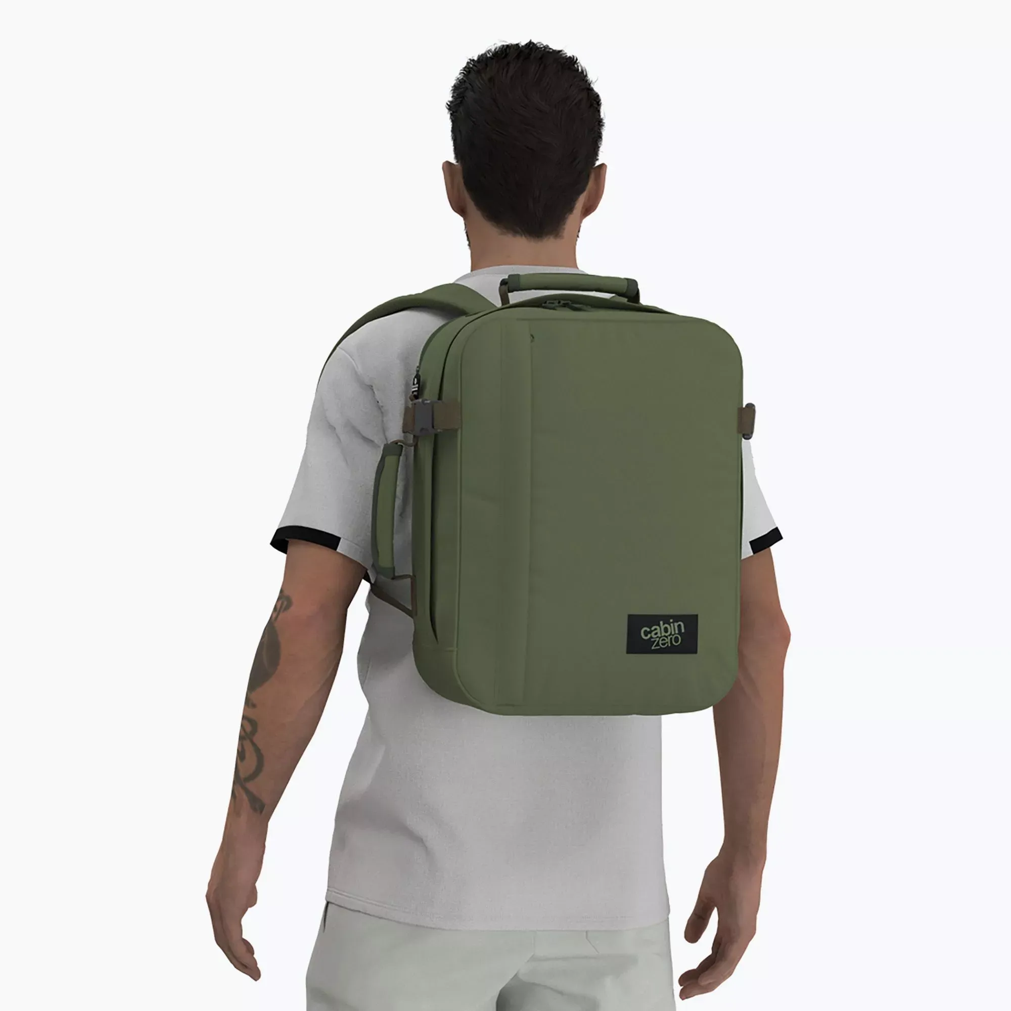 Mochila CabinZero Classic Tech 28L, vista de producto para viaje y cabina