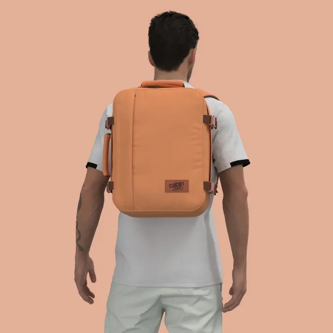 Mochila CabinZero Classic 28L, vista de producto para viaje y cabina