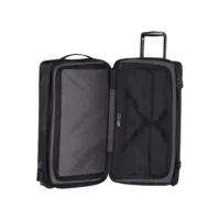 Bolsa de viaje American Tourister, detalle de ruedas, asas resistentes, formato flexible y espacio amplio