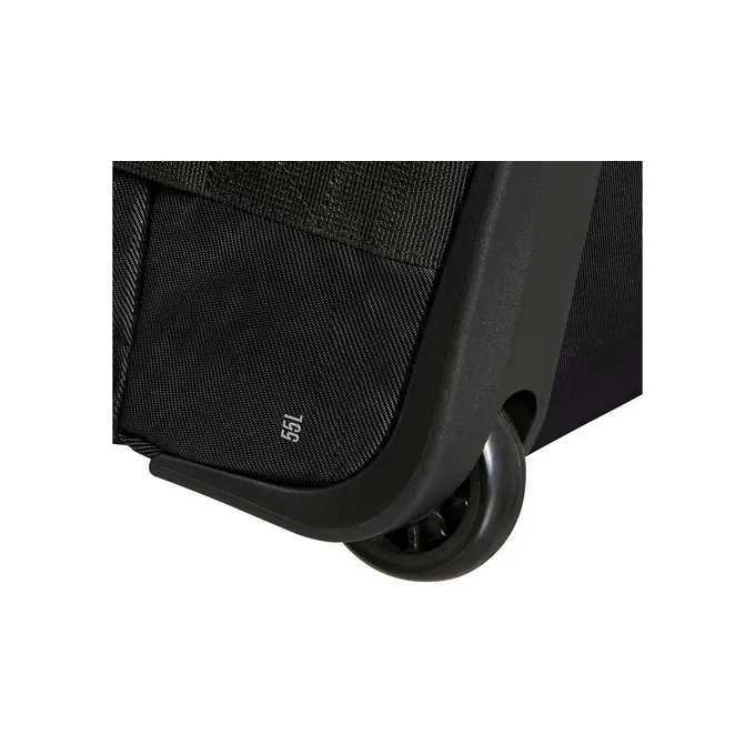 Bolsa de viaje American Tourister, detalle de ruedas, asas resistentes, formato flexible y espacio amplio