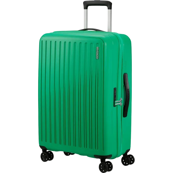 Maleta mediana American Tourister, vista principal, carcasa rígida, ruedas 360° y diseño resistente