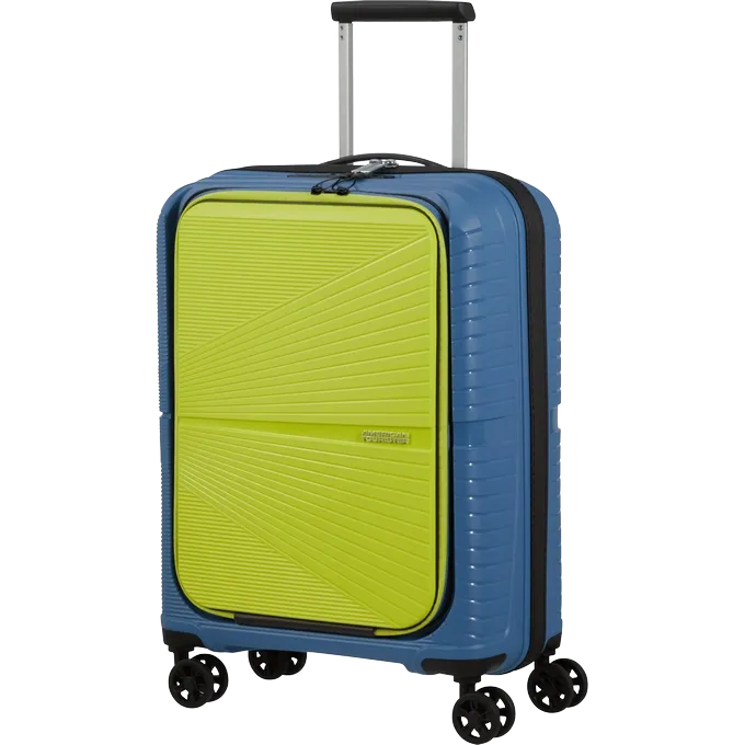 Maleta de cabina American Tourister, vista principal, carcasa rígida, ruedas 360° y diseño resistente