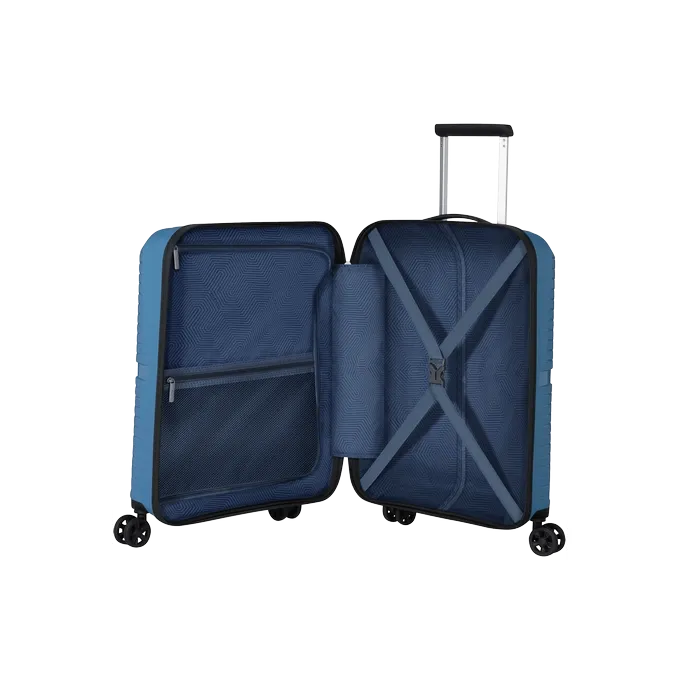 Maleta de cabina American Tourister, vista principal, carcasa rígida, ruedas 360° y diseño resistente