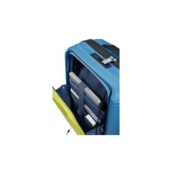 Maleta de cabina American Tourister, vista principal, carcasa rígida, ruedas 360° y diseño resistente
