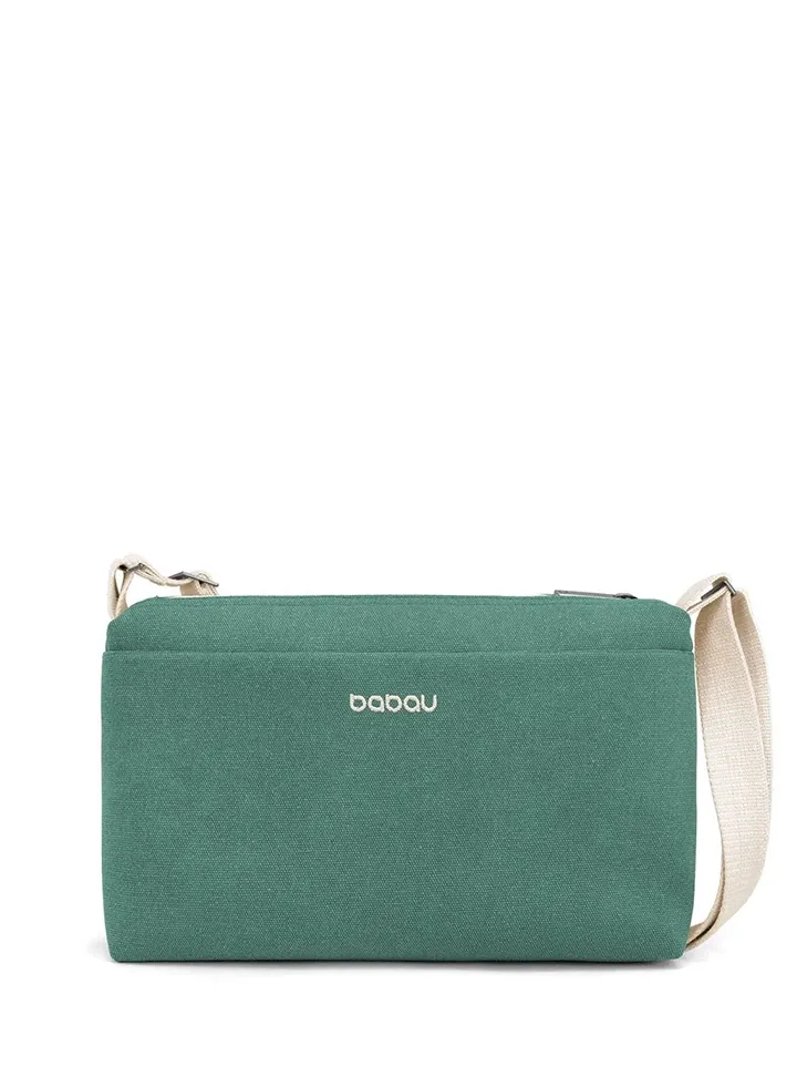 bolso bandolera Babau Dubstep en color turquesa, vista frontal para uso diario
