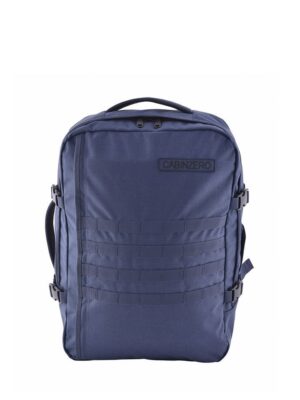 Mochila CabinZero Military 44L Navy, vista de producto para viaje y cabina