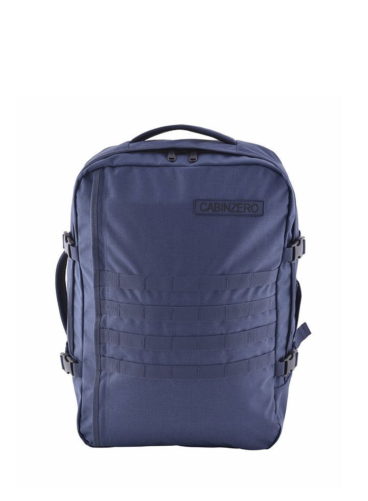 Mochila CabinZero Military 44L Navy, vista de producto para viaje y cabina