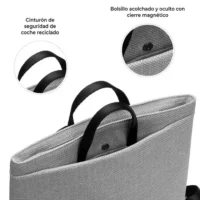 mochila Babau Boogie M en acabado Delta Ivory, vista frontal para uso diario