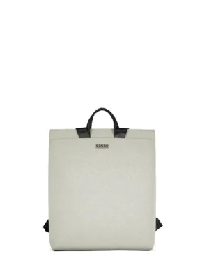 mochila Babau Boogie M en acabado Delta Ivory, vista frontal para uso diario