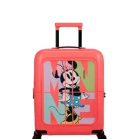 Maleta de cabina Dashpop American Tourister, detalle del cierre, cierre TSA integrado y estructura segura