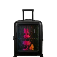 Maleta de cabina Dashpop American Tourister, detalle del cierre, cierre TSA integrado y estructura segura
