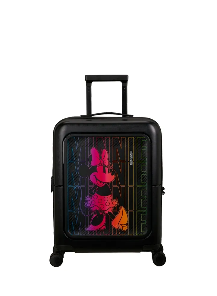 Maleta de cabina Dashpop American Tourister, detalle del cierre, cierre TSA integrado y estructura segura