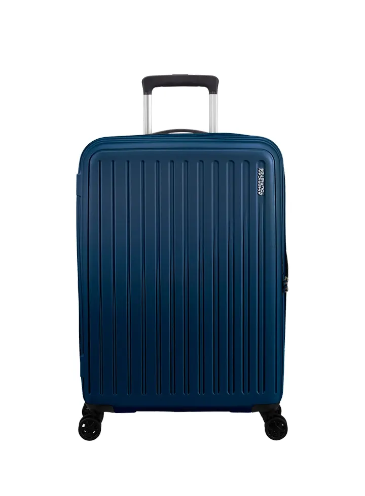 Maleta mediana American Tourister, vista principal, carcasa rígida, ruedas 360° y diseño resistente