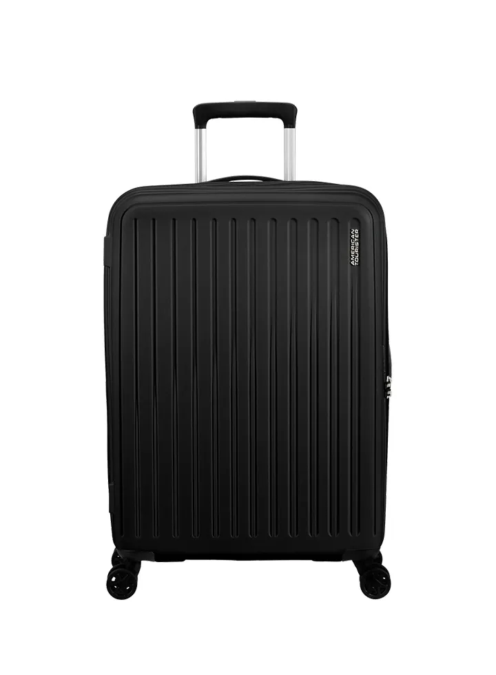 Maleta mediana American Tourister, vista principal, carcasa rígida, ruedas 360° y diseño resistente