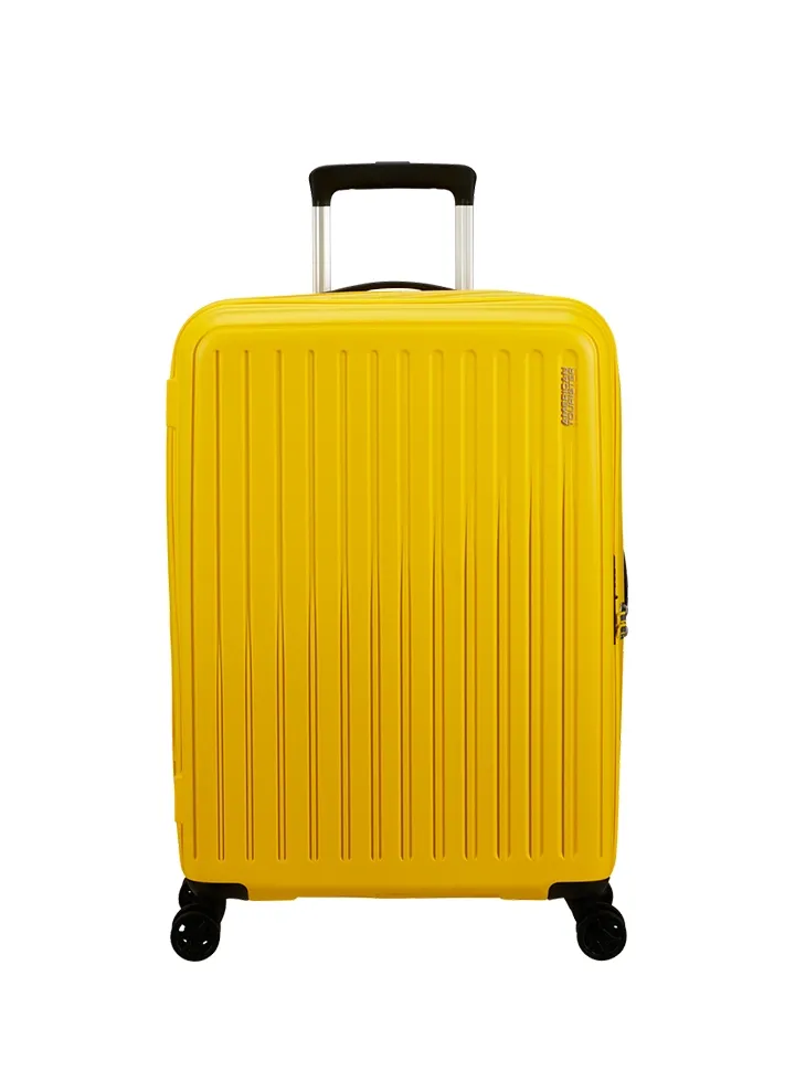 Maleta mediana American Tourister, vista principal, carcasa rígida, ruedas 360° y diseño resistente