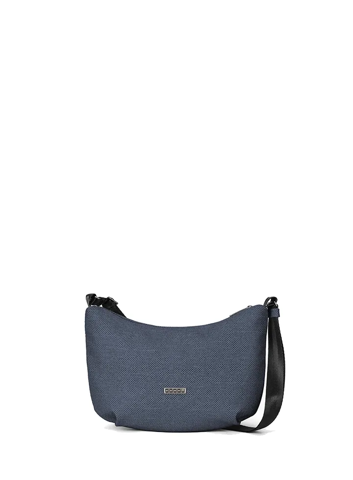 bolso bandolera Babau Jazz en acabado Maglia Minuit, vista frontal para uso diario