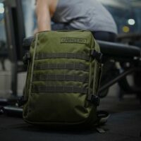 Mochila CabinZero Military 28L, vista de producto para viaje y cabina