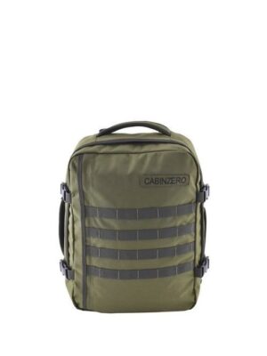 Mochila CabinZero Military 28L, vista de producto para viaje y cabina