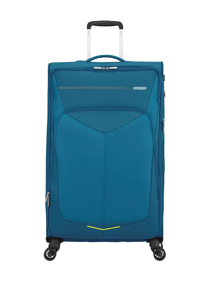 Maleta grande Summerfunk American Tourister en color turquesa, vista principal