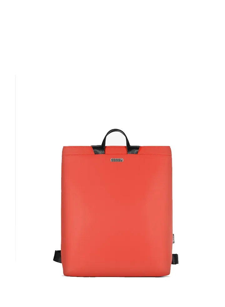 mochila Babau Boogie M en acabado Tomato, vista lateral para uso diario