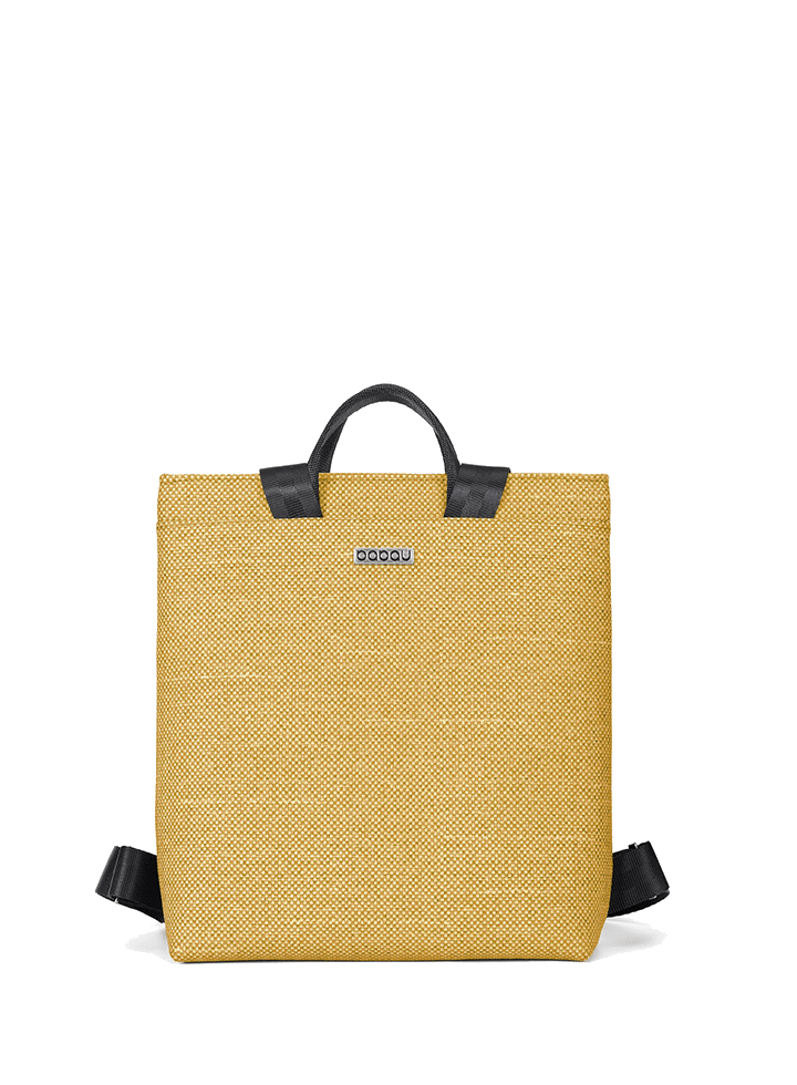 mochila Babau Boogie L en acabado Maglia Hive, vista frontal para uso diario