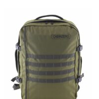 Mochila CabinZero Military 44L Green, vista de producto para viaje y cabina