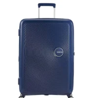 Maleta mediana Soundbox American Tourister en color azul marino, vista principal