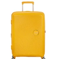 Maleta mediana Soundbox American Tourister en color amarillo, vista principal