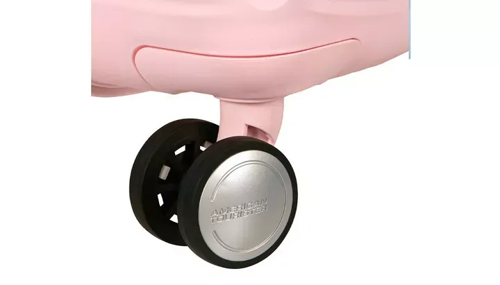 Maleta mediana Soundbox American Tourister, vista principal, carcasa rígida, ruedas 360° y diseño resistente