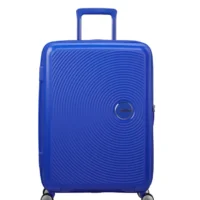 Maleta mediana Soundbox American Tourister en color azul cobalto, vista principal