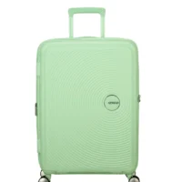Maleta mediana Soundbox American Tourister en color verde pastel, vista principal
