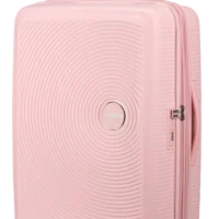Maleta mediana Soundbox American Tourister, vista principal, carcasa rígida, ruedas 360° y diseño resistente