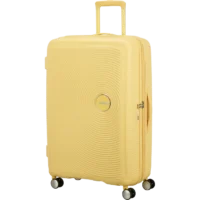Maleta de cabina Soundbox American Tourister, vista principal, carcasa rígida, ruedas 360° y diseño resistente