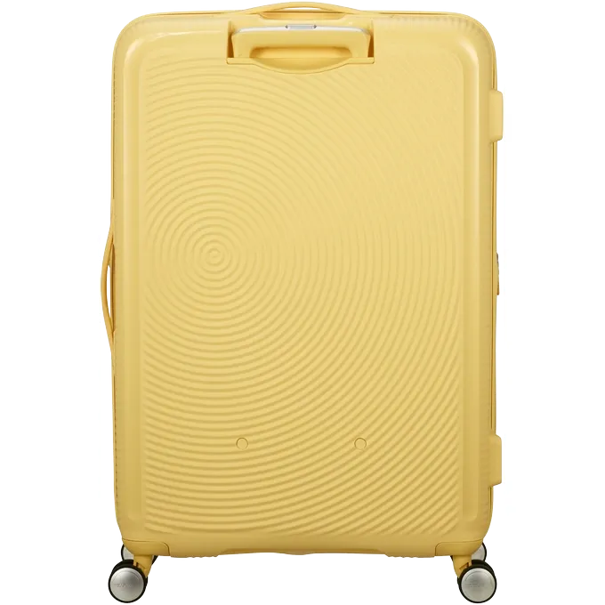 Maleta de cabina Soundbox American Tourister, vista principal, carcasa rígida, ruedas 360° y diseño resistente