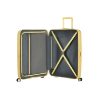 Maleta de cabina Soundbox American Tourister, vista principal, carcasa rígida, ruedas 360° y diseño resistente